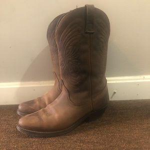 Masterson Boot Co. Womens Brown RB7440 Leather Western Cowboy Boots Shoe 9M